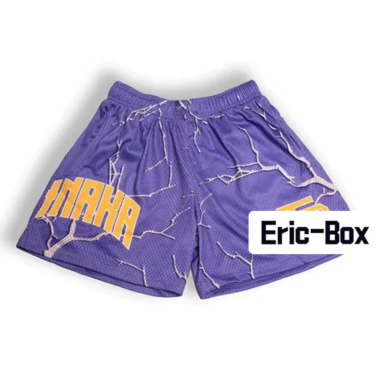 Lightning Purple Mesh Shorts