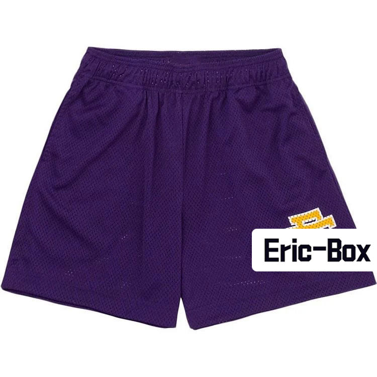 Purple Basic Mesh Shorts